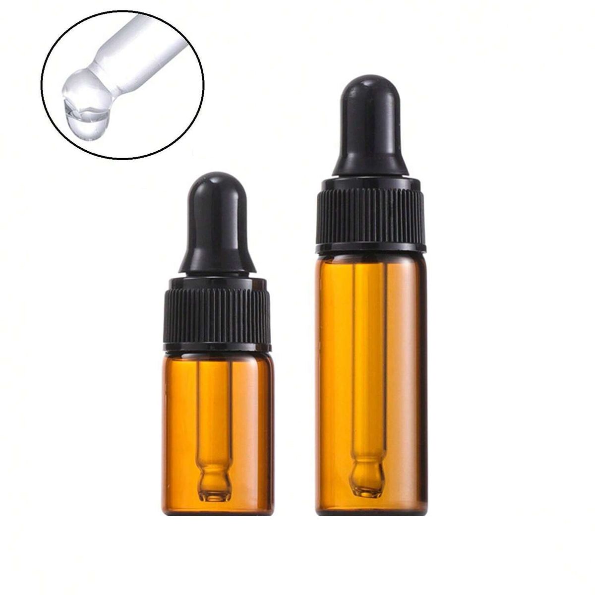 Juice Bottle Dropper - 10 garrafas conta-gotas de vidro âmbar