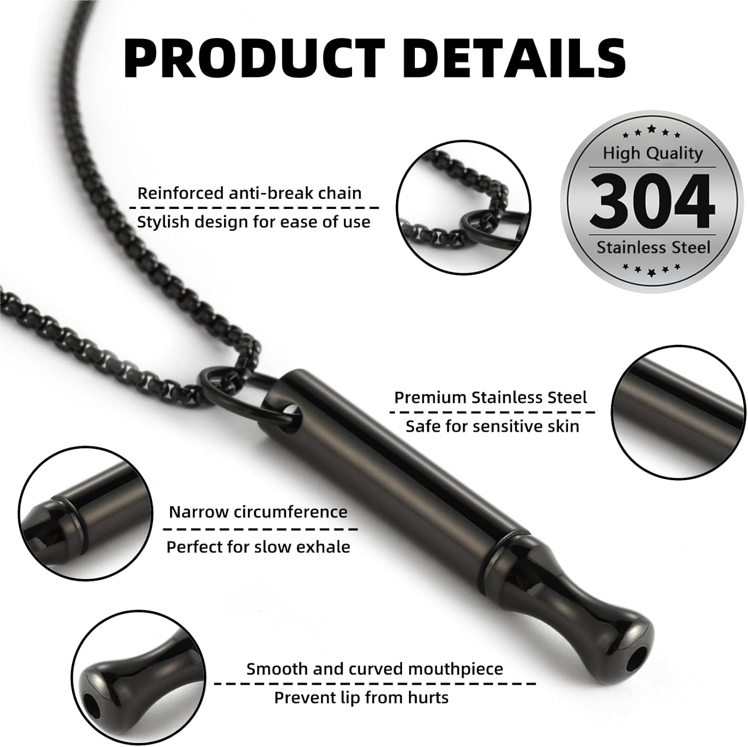 Colar de respiração de aço de  - Accessories For Vaping avaliação e preço